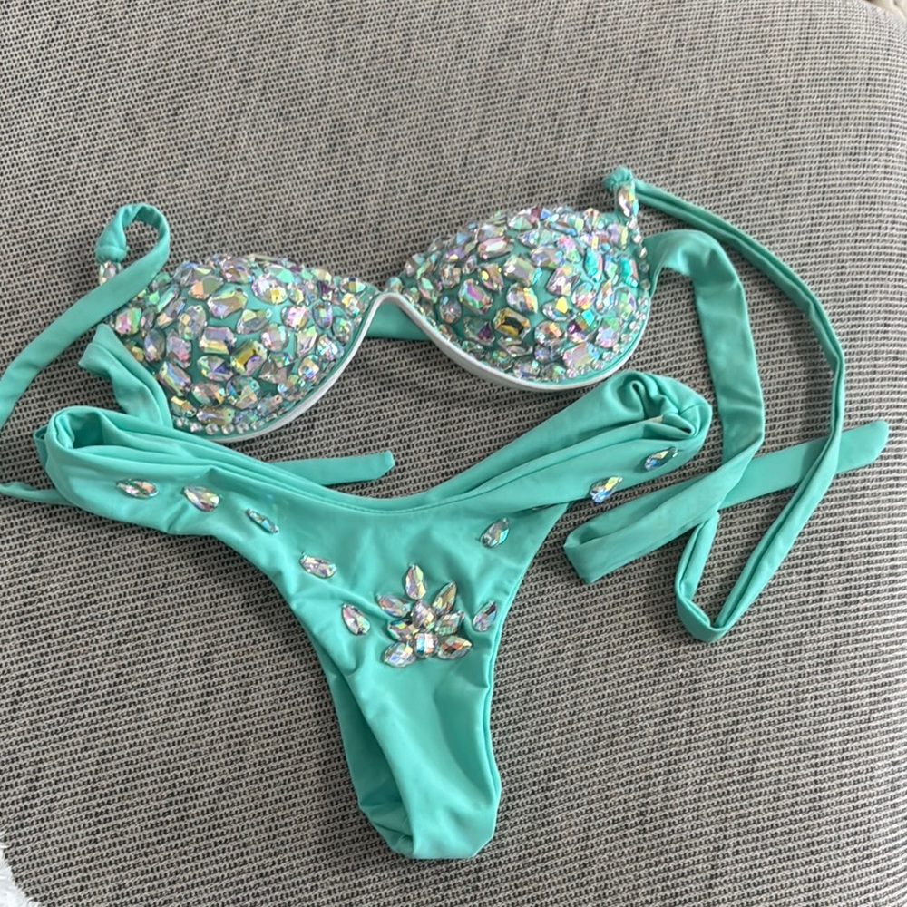 Sparkling Teal Bikini Set